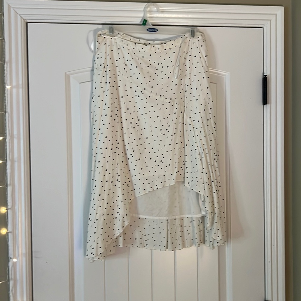 long polka dot skirt